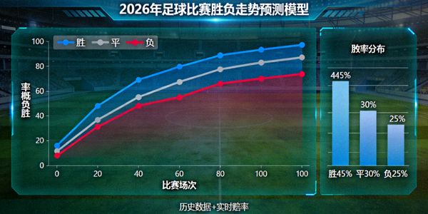 2026年足球比赛胜负走势预测模型界面 - 曲线图与概率分布